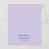 Lavender Blume Floral Lilac Budget Mauve Wedding (Rückseite)