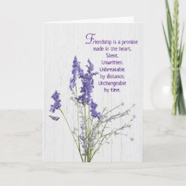 Lavender Blume für Freundschaft Karte