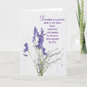 Lavender Blume für Freundschaft Karte