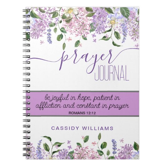 Lavender Blume Gebetsjournal Notizbuch Notizblock (Vorderseite)