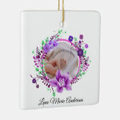 Lavender Blume Geburtshilfe Foto-Gedenk Keramikornament (Rechts)