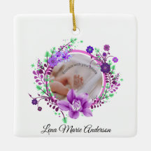 Lavender Blume Geburtshilfe Foto-Gedenk
