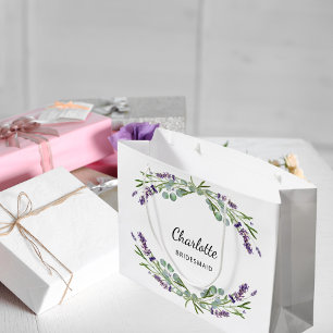 Lavender Blume Grünpflanzen Brautjungfrau Große Geschenktüte
