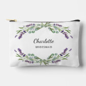 Lavender Blume Grünpflanzen Brautjungfrau Zubehörtasche (Vorderseite)