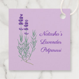 Lavender Blume Herbal Favor Card Geschenkanhänger