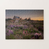 Lavender Blume Hill and Field Village House View Puzzle (Horizontal)