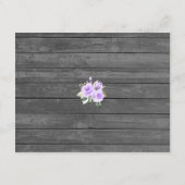 Lavender Blume Hochzeitsempfang Begleitkarte (Rückseite)