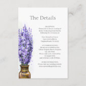 Lavender Blume Moderne Blumenzettel Begleitkarte (Vorderseite)