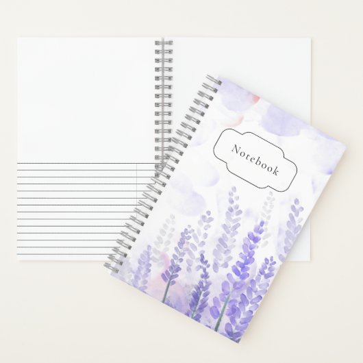 Lavender Blume Notebook - Floral Digital Art Notizblock (Innen)