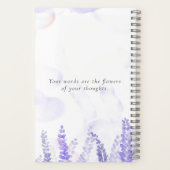Lavender Blume Notebook - Floral Digital Art Notizblock (Rückseite)