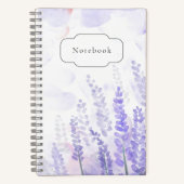 Lavender Blume Notebook - Floral Digital Art Notizblock (Vorderseite)