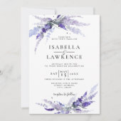 Lavender Blume Provence Floral Lilac Wedding Einladung (Vorderseite)