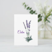 Lavender Blume Ruhe Inspiration Postkarte (Stehend Vorderseite)