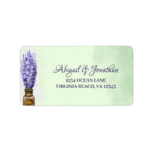 Lavender Blume Sage Green Couple Wedding Address