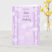 Lavender Blume Schwester Birthday Karte (Gelbe Blume)