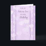 Lavender Blume Sister für Recht Geburtstag Karte<br><div class="desc">Geburtstagskarte für Juristenschwester mit sanften und hübschen Lavendel-Blume und nachdenklichem Vers.</div>