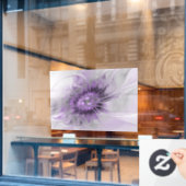 Lavender Blume Traumhaft Modernes Abstraktes Frakt Fensteraufkleber (Café-Fenster)