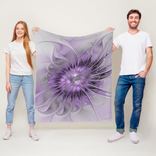 Lavender Blume Traumhaft Modernes Abstraktes Frakt Fleecedecke