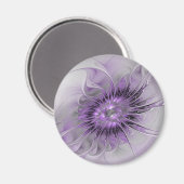 Lavender Blume Traumhaft Modernes Abstraktes Frakt Magnet (Vorderseite/Rückseite)