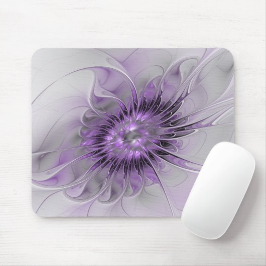 Lavender Blume Traumhaft Modernes Abstraktes Frakt Mousepad (Mit Mouse)