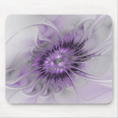 Lavender Blume Traumhaft Modernes Abstraktes Frakt Mousepad (Vorne)