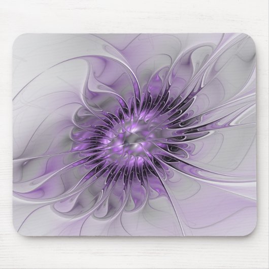Lavender Blume Traumhaft Modernes Abstraktes Frakt Mousepad (Vorne)