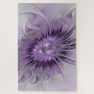 Lavender Blume Traumhaft Modernes Abstraktes Frakt Puzzle