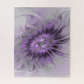 Lavender Blume Traumhaft Modernes Abstraktes Frakt Puzzle (Vertikal)