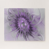Lavender Blume Traumhaft Modernes Abstraktes Frakt Puzzle (Horizontal)