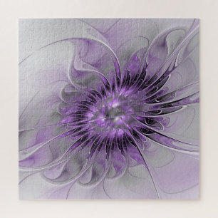 Lavender Blume Traumhaft Modernes Abstraktes Frakt Puzzle