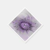 Lavender Blume Traumhaft Modernes Abstraktes Frakt Serviette (Ecke)