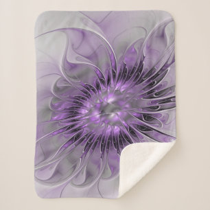 Lavender Blume Traumhaft Modernes Abstraktes Frakt Sherpadecke