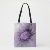 Lavender Blume Traumhaft Modernes Abstraktes Frakt Tasche (Vorderseite)
