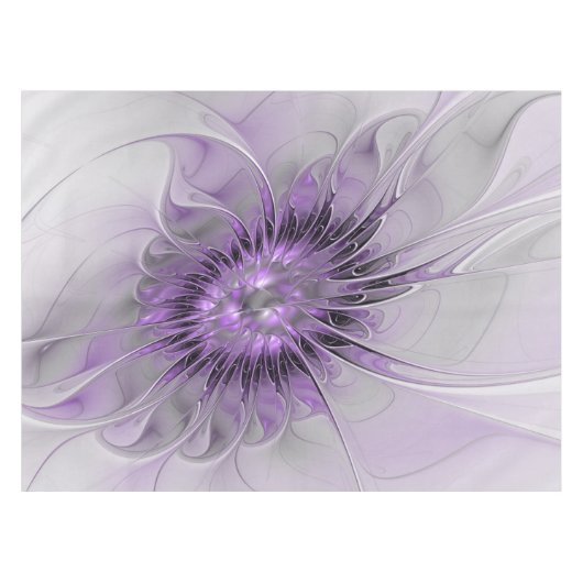 Lavender Blume Traumhaft Modernes Abstraktes Frakt Tischdecke (Vorderseite (Horizontal))