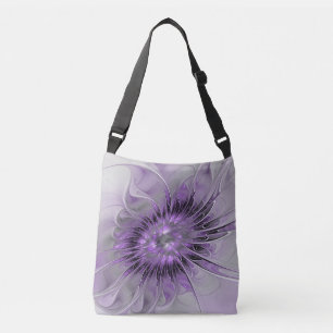 Lavender Blume Traumhaft Modernes Abstraktes Frakt Tragetaschen Mit Langen Trägern