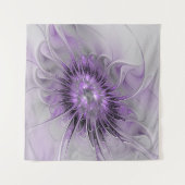Lavender Blume Traumhaft Modernes Abstraktes Frakt Wandteppich (Vorderseite (Horizontal))