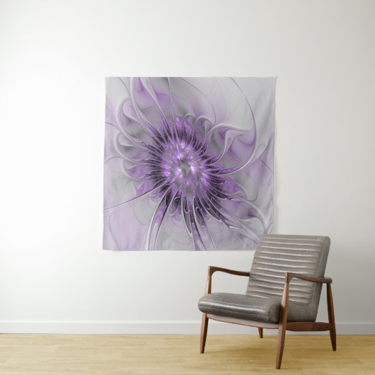 Lavender Blume Traumhaft Modernes Abstraktes Frakt Wandteppich (Beispiel (Horizontal))
