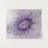 Lavender Blume Traumhaft Modernes Abstraktes Frakt Wandteppich (Vorderseite (Horizontal))
