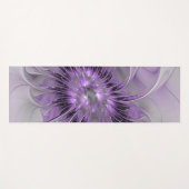 Lavender Blume Traumhaft Modernes Abstraktes Frakt Yogamatte (Vorderseite (Horizontal))
