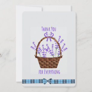 Lavender Blume Vielen Dank Feiertagskarte