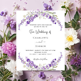 Lavender Blume Violett Hochzeitseinladung