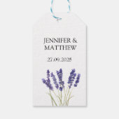Lavender Blume Wasserfarben Geschenkanhänger (Rückseite)