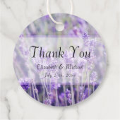 Lavender Blume Wedding Vielen Dank Geschenkanhänger (Rückseite)