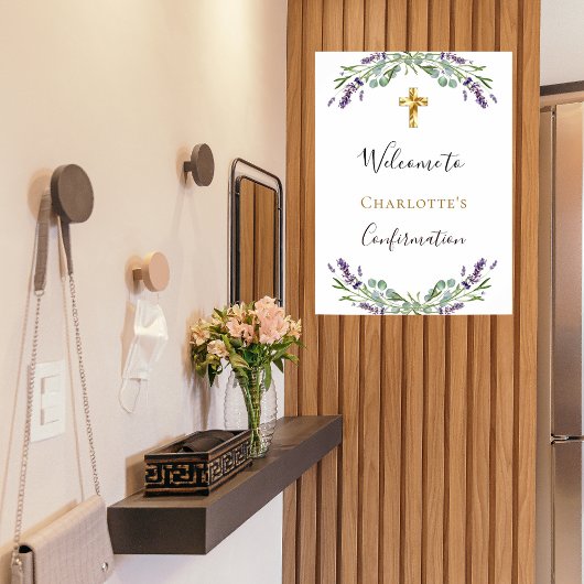 Lavender Blumengrün Bestätigung Poster