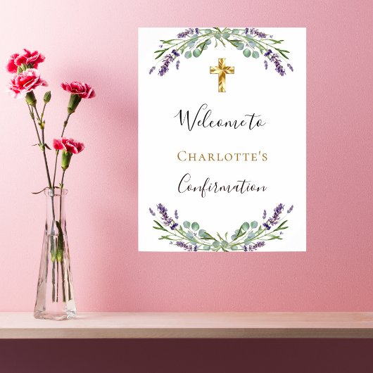 Lavender Blumengrün Bestätigung Poster