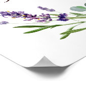 Lavender Blumengrün Erster Kommunion Empfang Poster (Ecke)