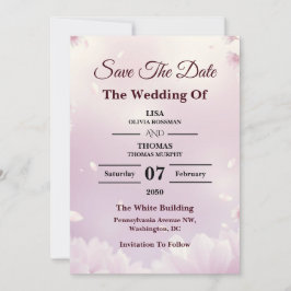 Lavender Blush Dreamy Wedding Save The Date