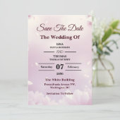 Lavender Blush Dreamy Wedding Save The Date (Stehend Vorderseite)