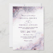 Lavender Blush Elegant Modern Chic QR Code Wedding Einladung (Vorderseite)