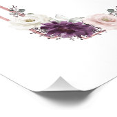 Lavender Blush Floral Wedding Gold Foto Stand Gest Poster (Ecke)